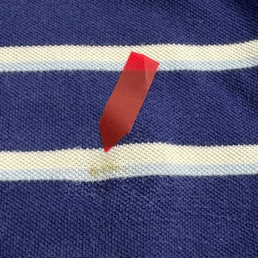 Polo Ralph‎ Lauren Mens Blue Striped Collared Short Sleeve Polo Shirt Size XL - Picture 8 of 10